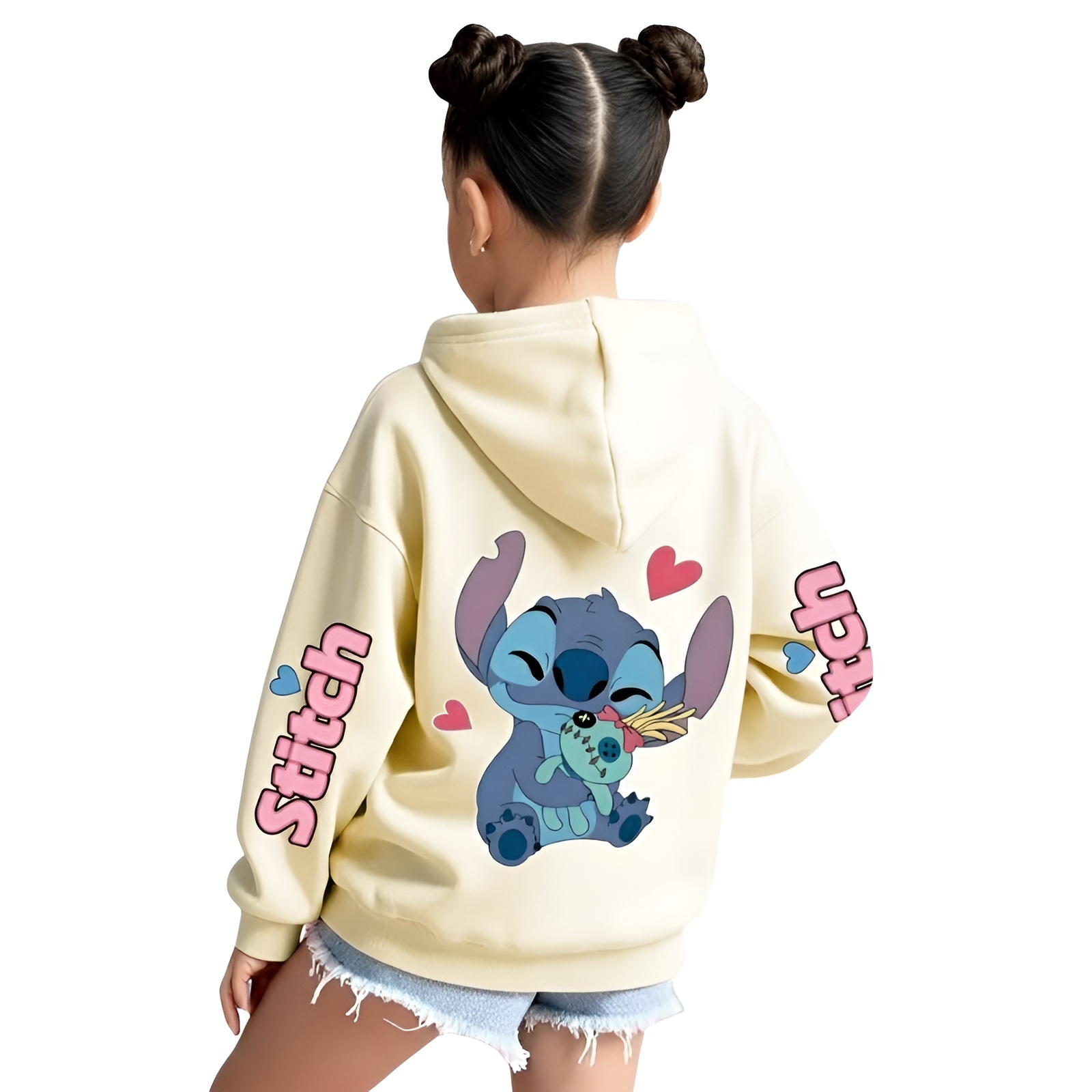 Stitch Double Sided Printing Hoodies for Girls and Boys