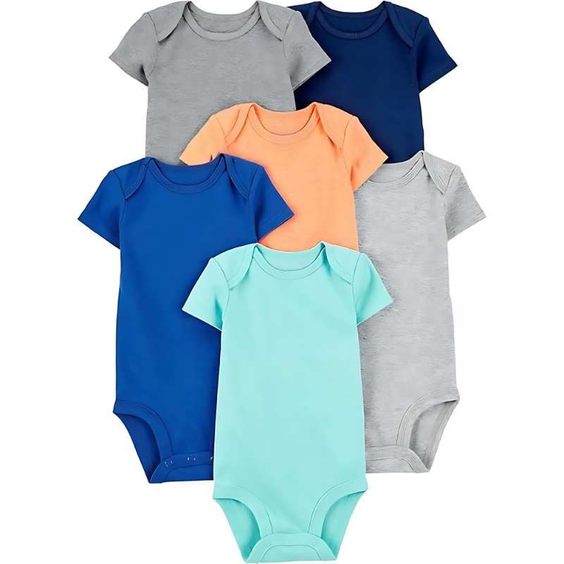 Boys And Toddler 6 Pack Sleeveless Bodysuit Set