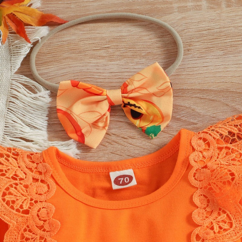 Halloween Pumpkin Newborn Baby Romper Bodysuit-Children Cloth Shop