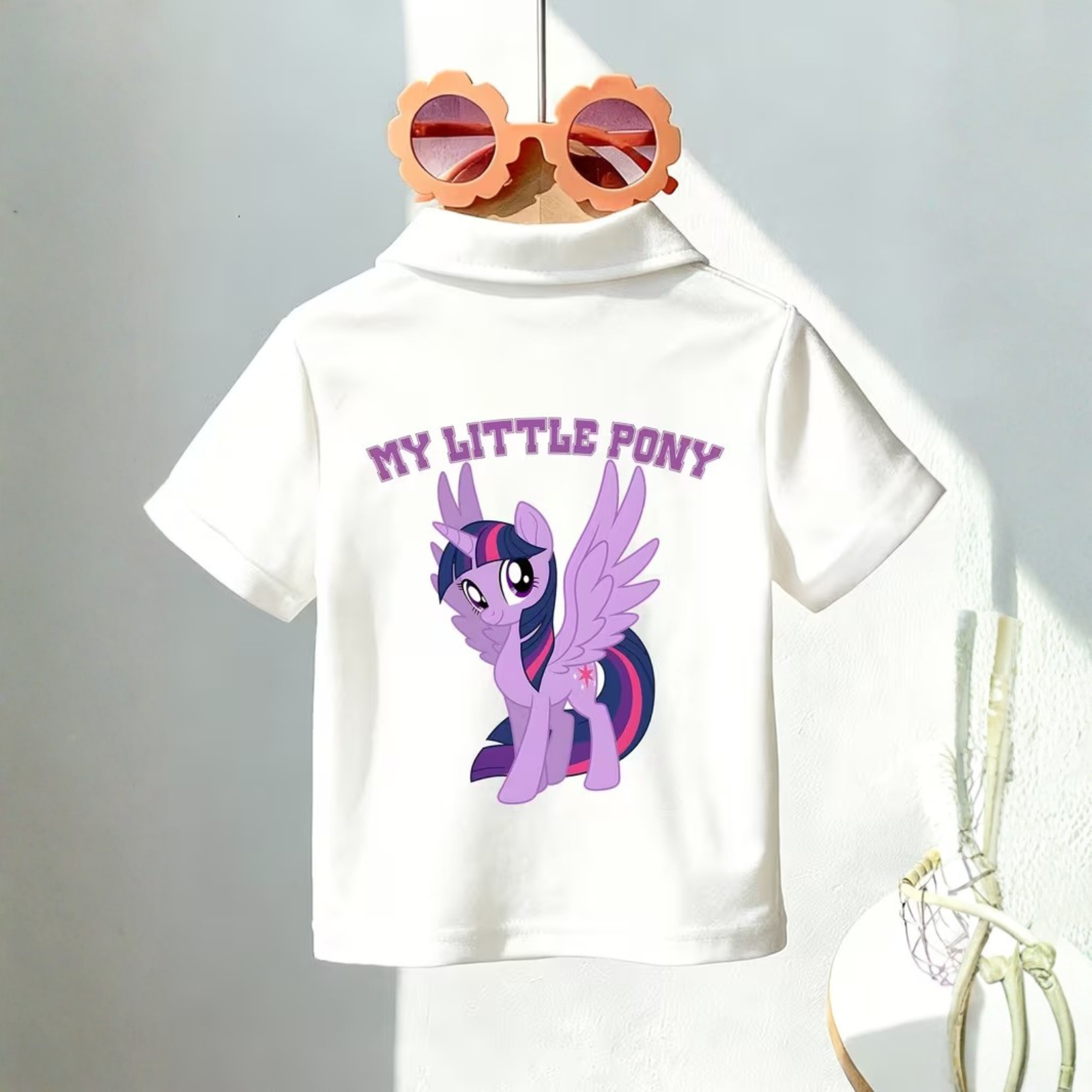 Twilight Sparkle Cartoon Printed Polo T Shirt For Girls