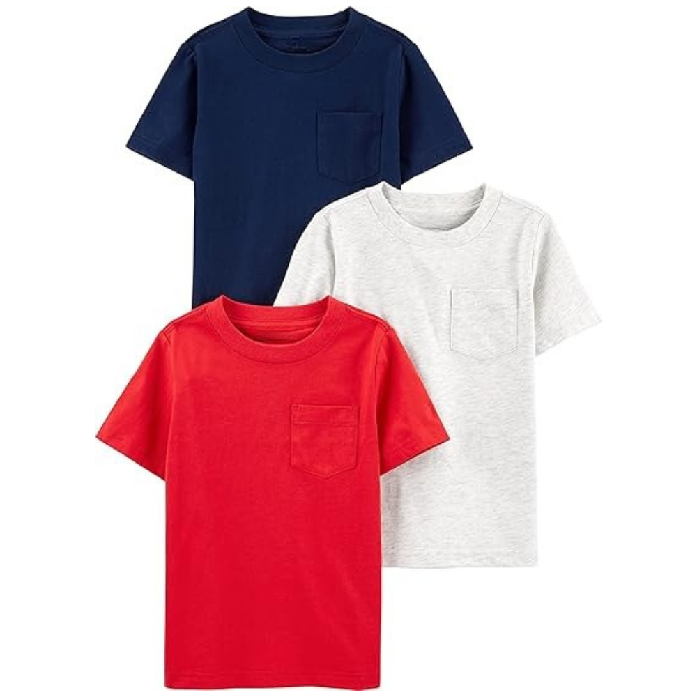 Baby Boy Pack of 3 Short Sleeve Tee Shirts