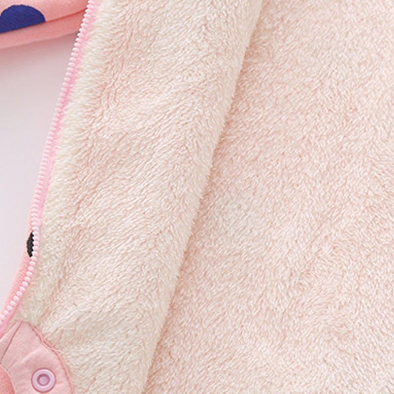 Newborn Baby Girl Thick Zipper Winter Warm Romper-Children Cloth Shop