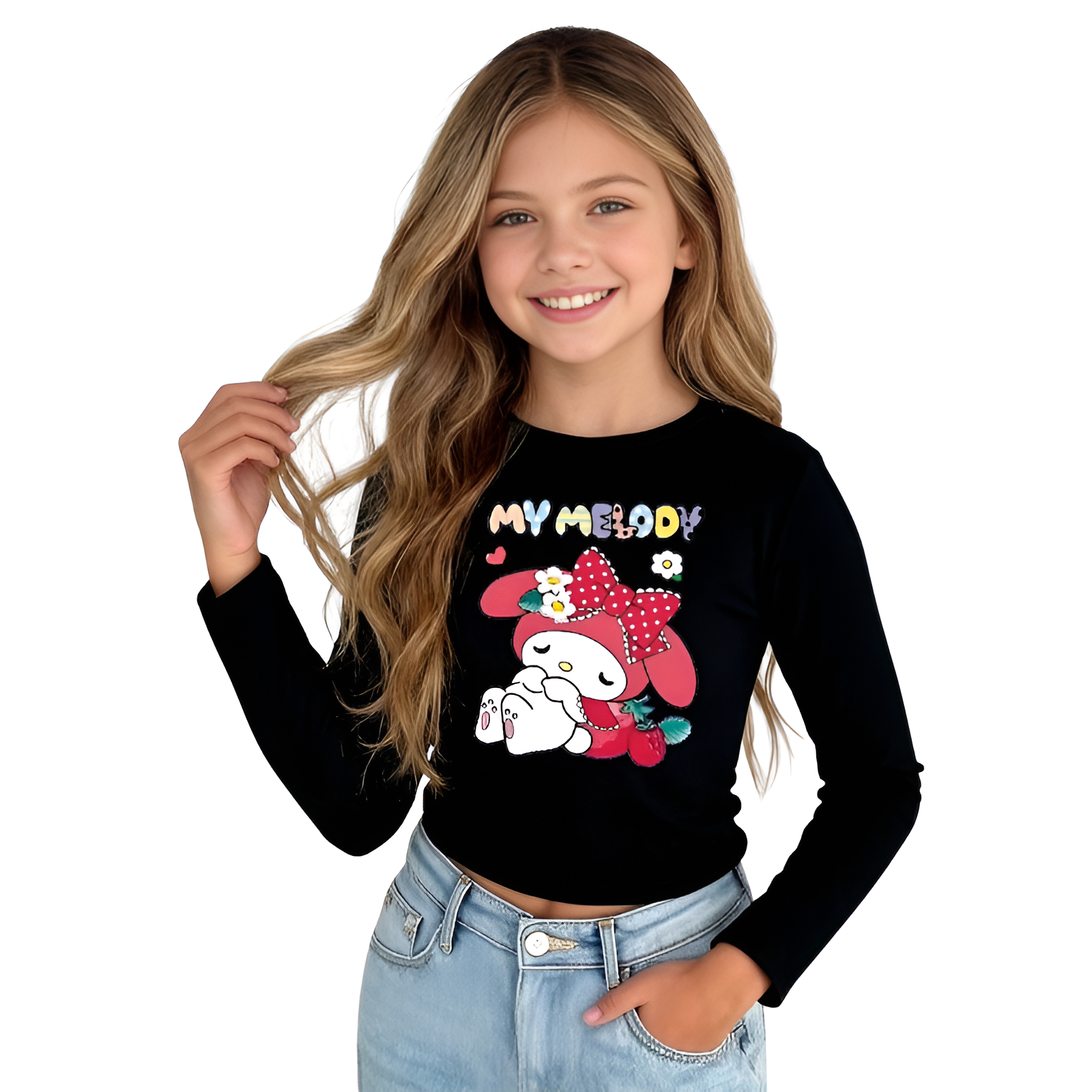Melody Girls Autumn Long Sleeve T Shirt 