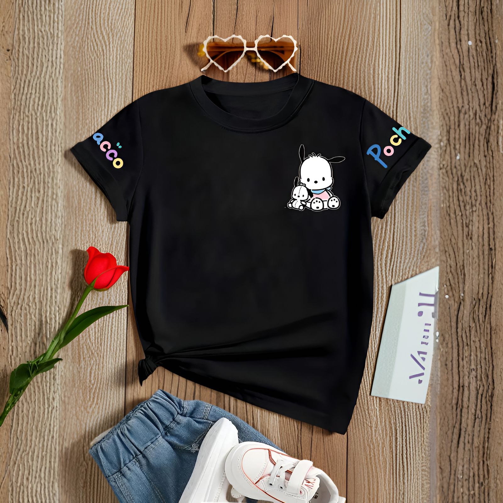 Pochacco Printed Short Sleeve T Shirt
