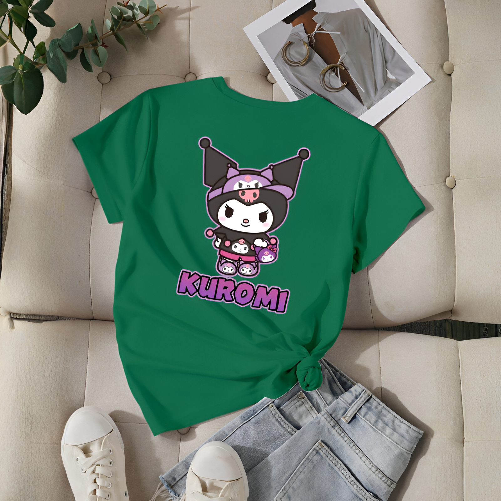 Kuromi Double Sided Printed Short Sleeve T Shirt