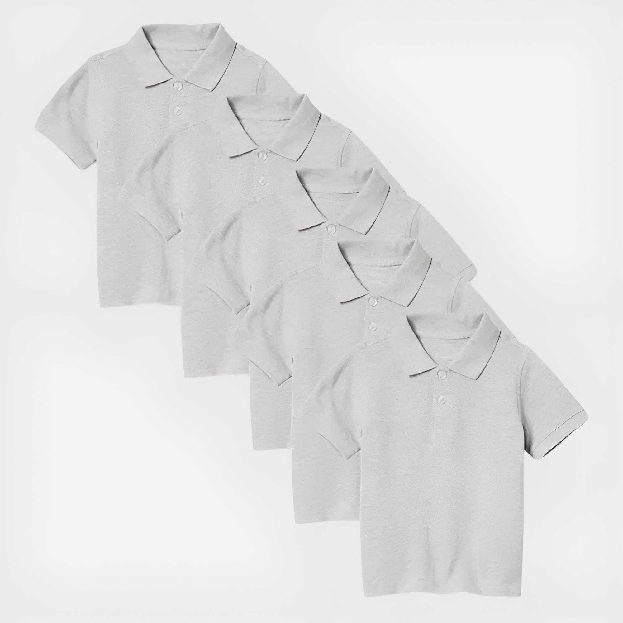 Pack Of 5 Short Sleeve School Uniform Shirts For Toddlers
