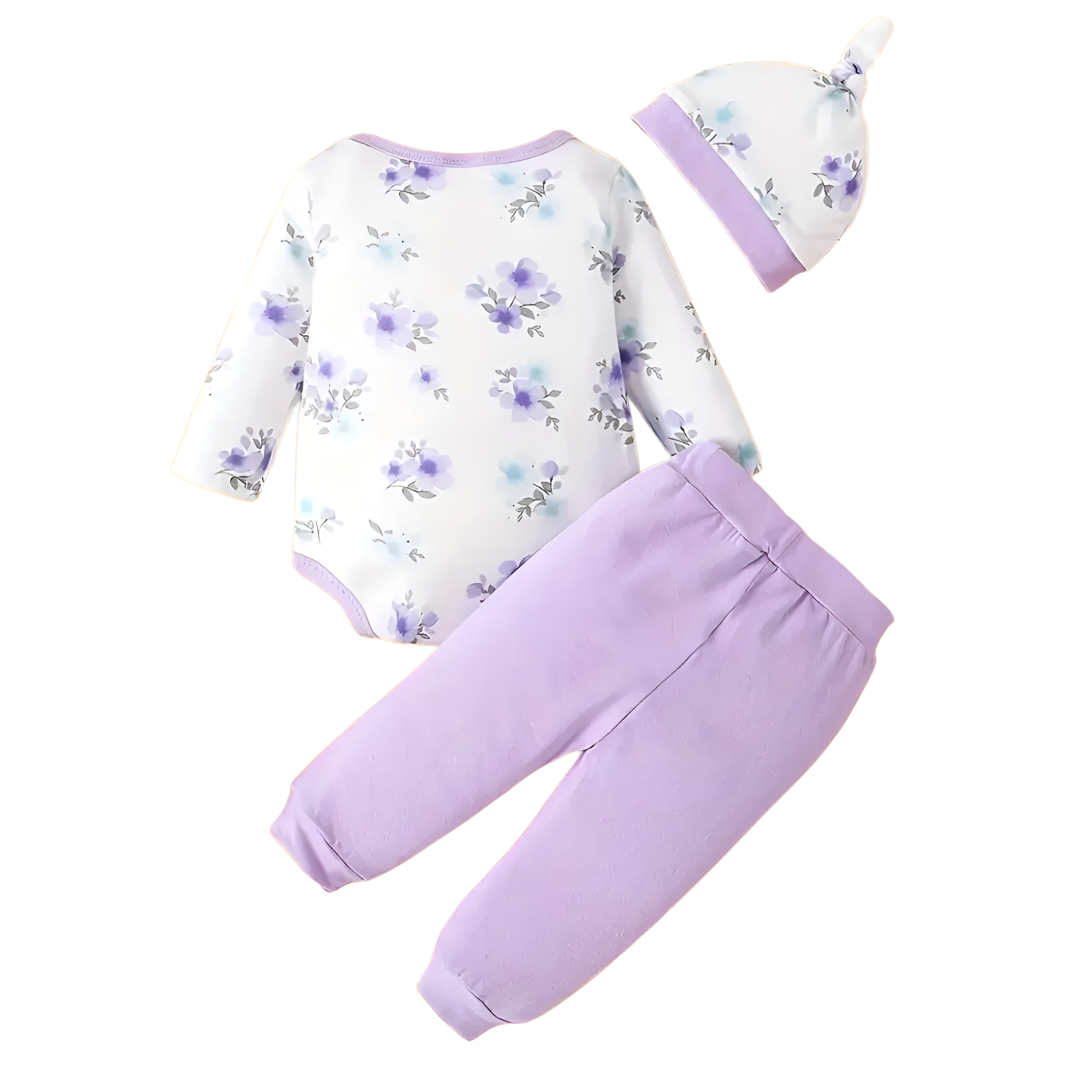  Soft Round Neck Short Sleeve Romper Baby Summer Outfit Set