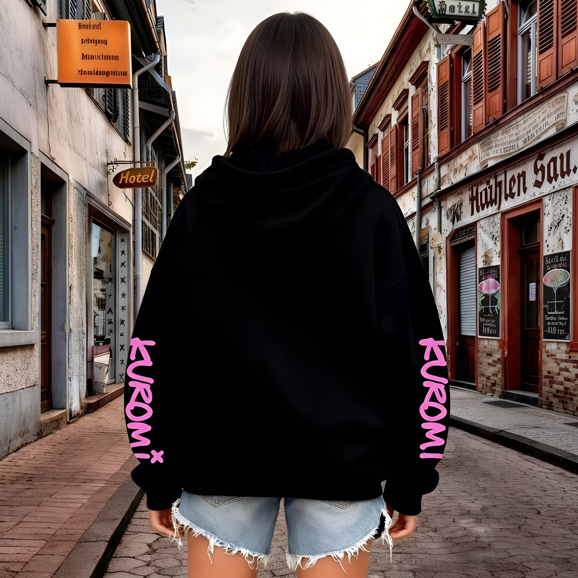 Kuromi Cartoon Print Hoodie For Kids Casual Winter Wear