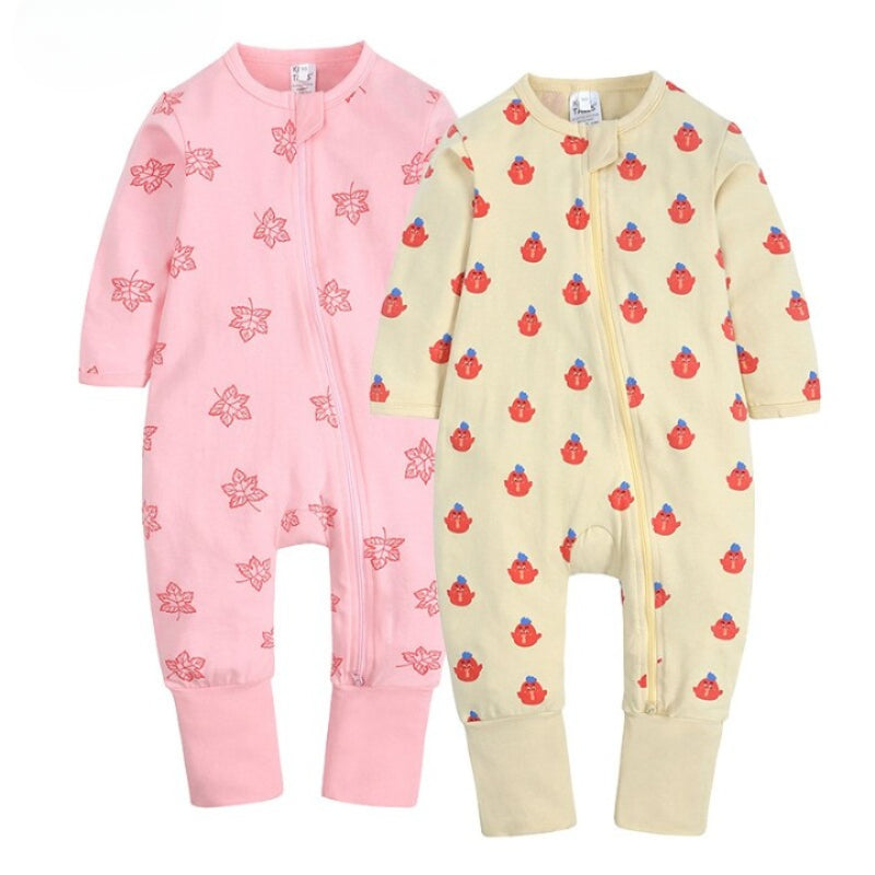 2Pcs Baby Girl Zipper Jumpsuit Cotton Rompers-Children Cloth Shop