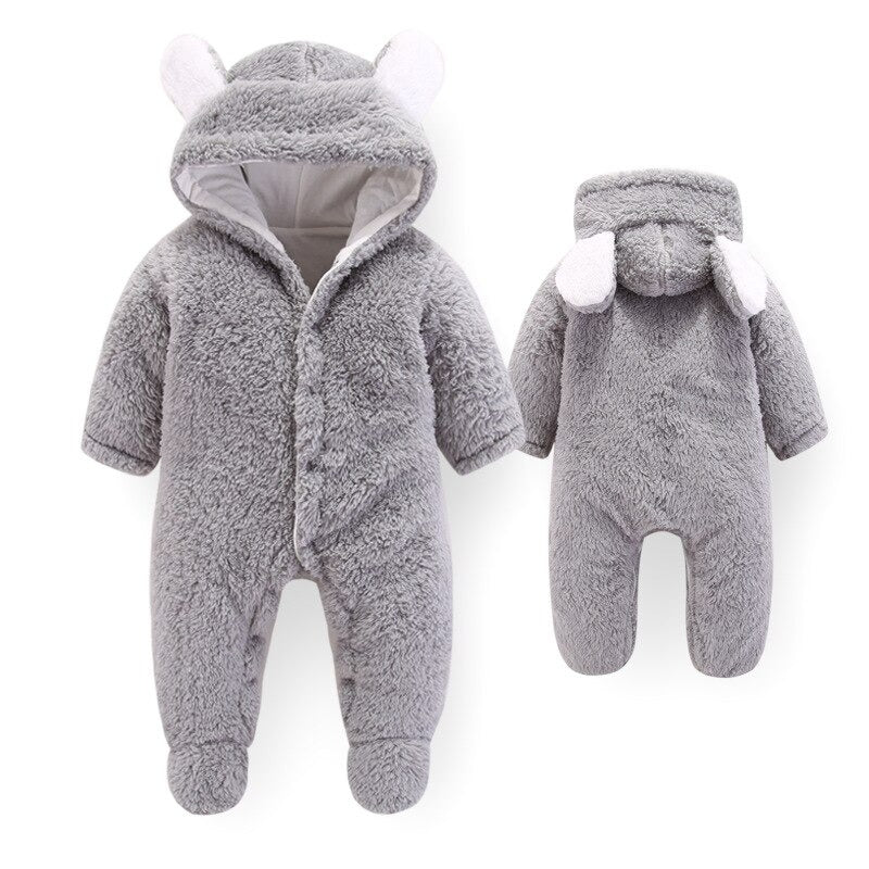 Thick Hooded Romper For Newborn Baby-Children Cloth Shop