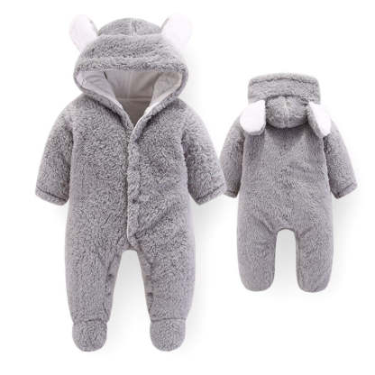 Thick Hooded Romper For Newborn Baby-Children Cloth Shop