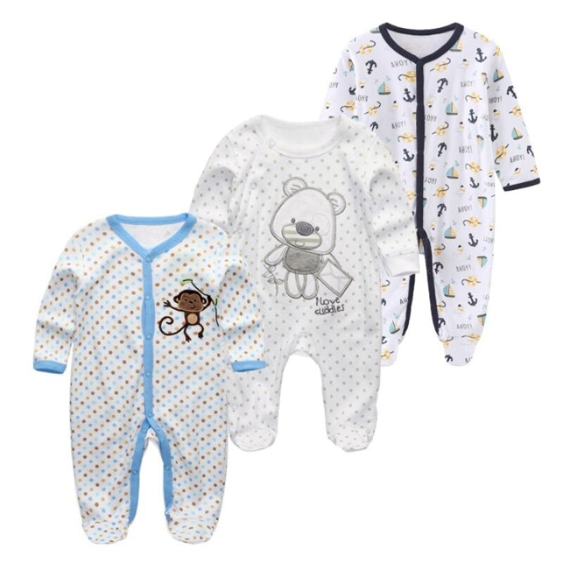 3Pcs Jumpsuit Set For Newborn Baby-Children Cloth Shop