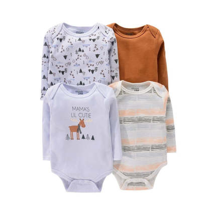 4Pc Newborn Baby Long Sleeve Jumpsuits-Children Cloth Shop