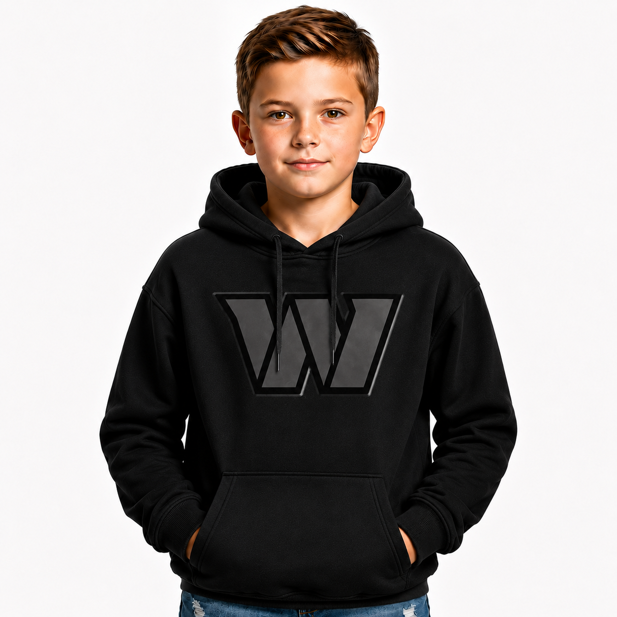 Washington Commanders Printed Football Fan Hoodie For Kids