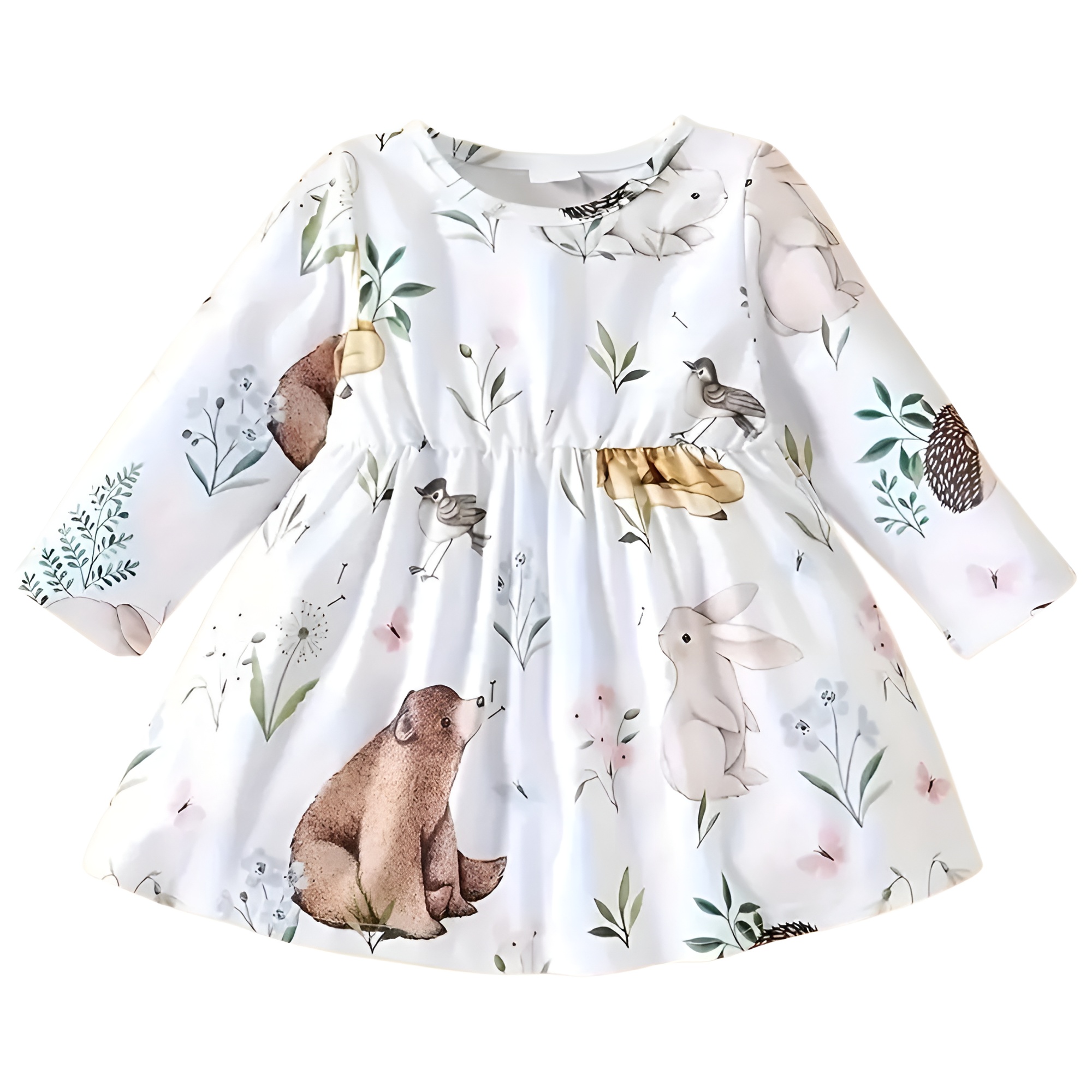 Girls Mid Length Long Sleeve Dress