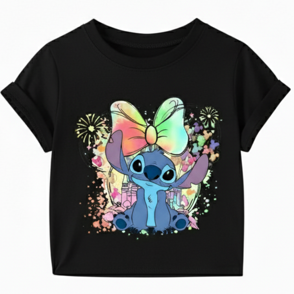 Kids Summer Cartoon Printed T Shirt with Short Sleeves