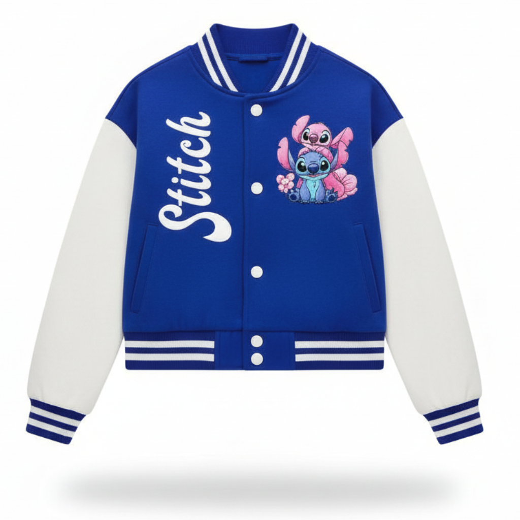 Stitch Girls Baseball Jacket