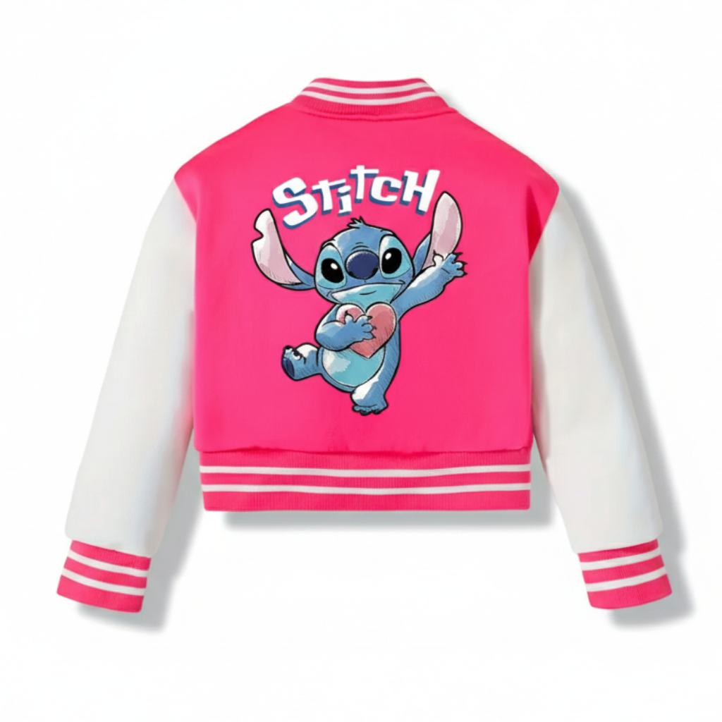 Pink Baseball Jacket For Girls