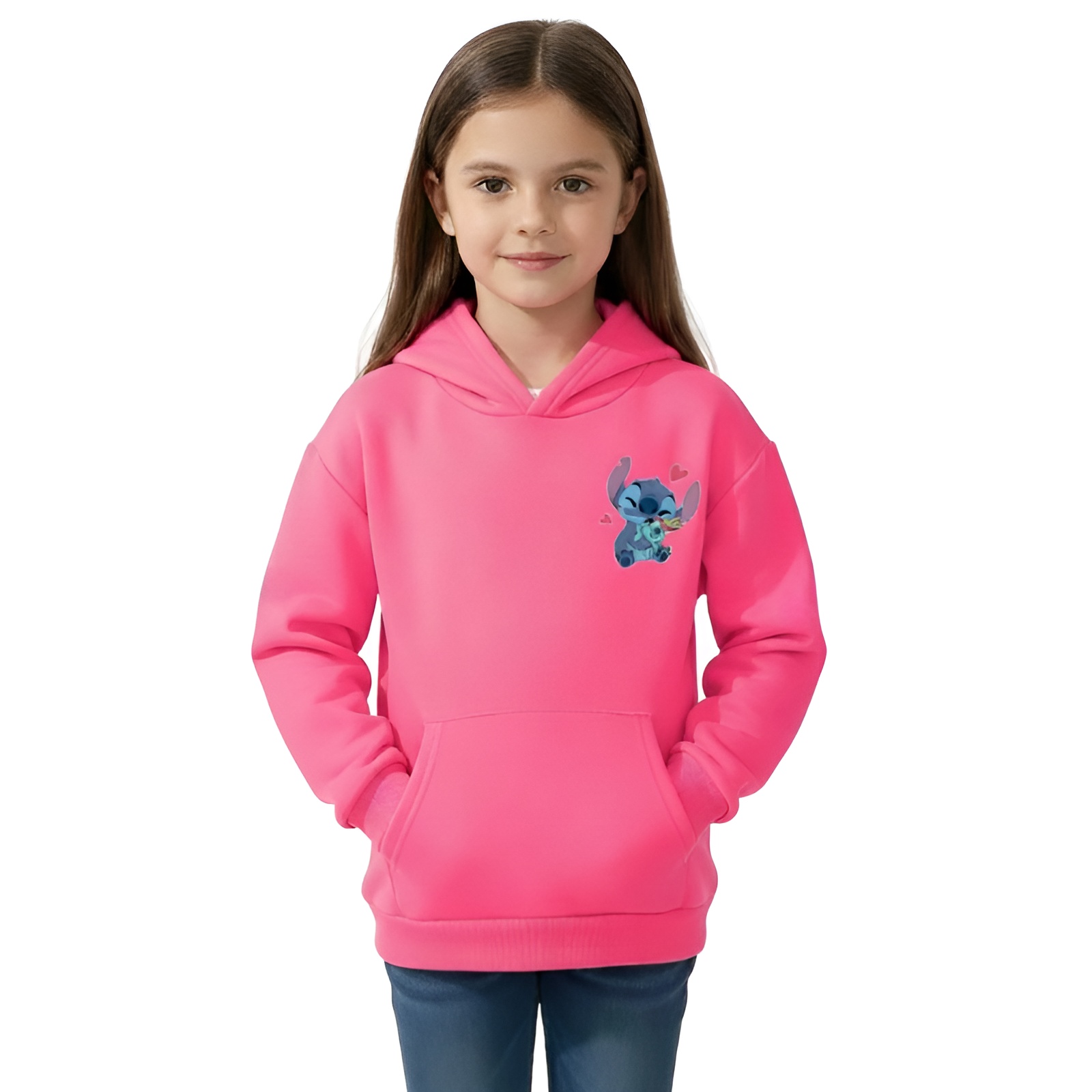 Stitch Double Sided Printing Hoodies for Girls and Boys