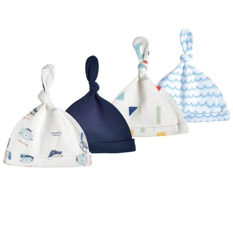 0-6 Months Newborn Pure Cotton Hats-Children Cloth Shop