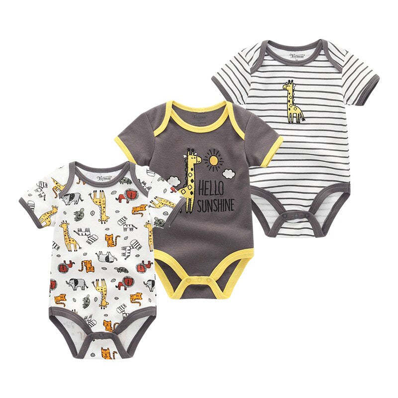 3Pcs Baby Cartoon Clothing Bodysuits-Children Cloth Shop