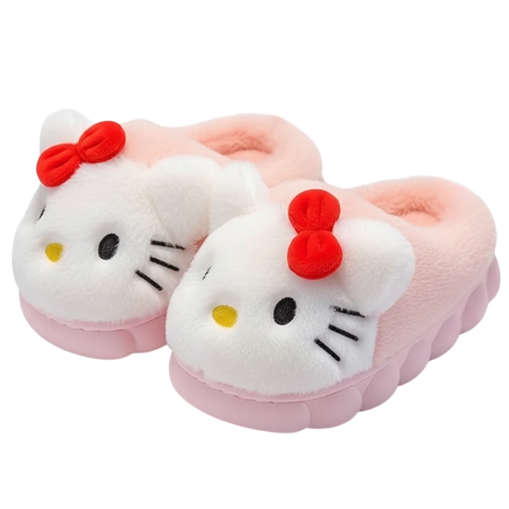 Hello Kitty Plush Warm Soft Anti Slip Indoor Shoes For Kids