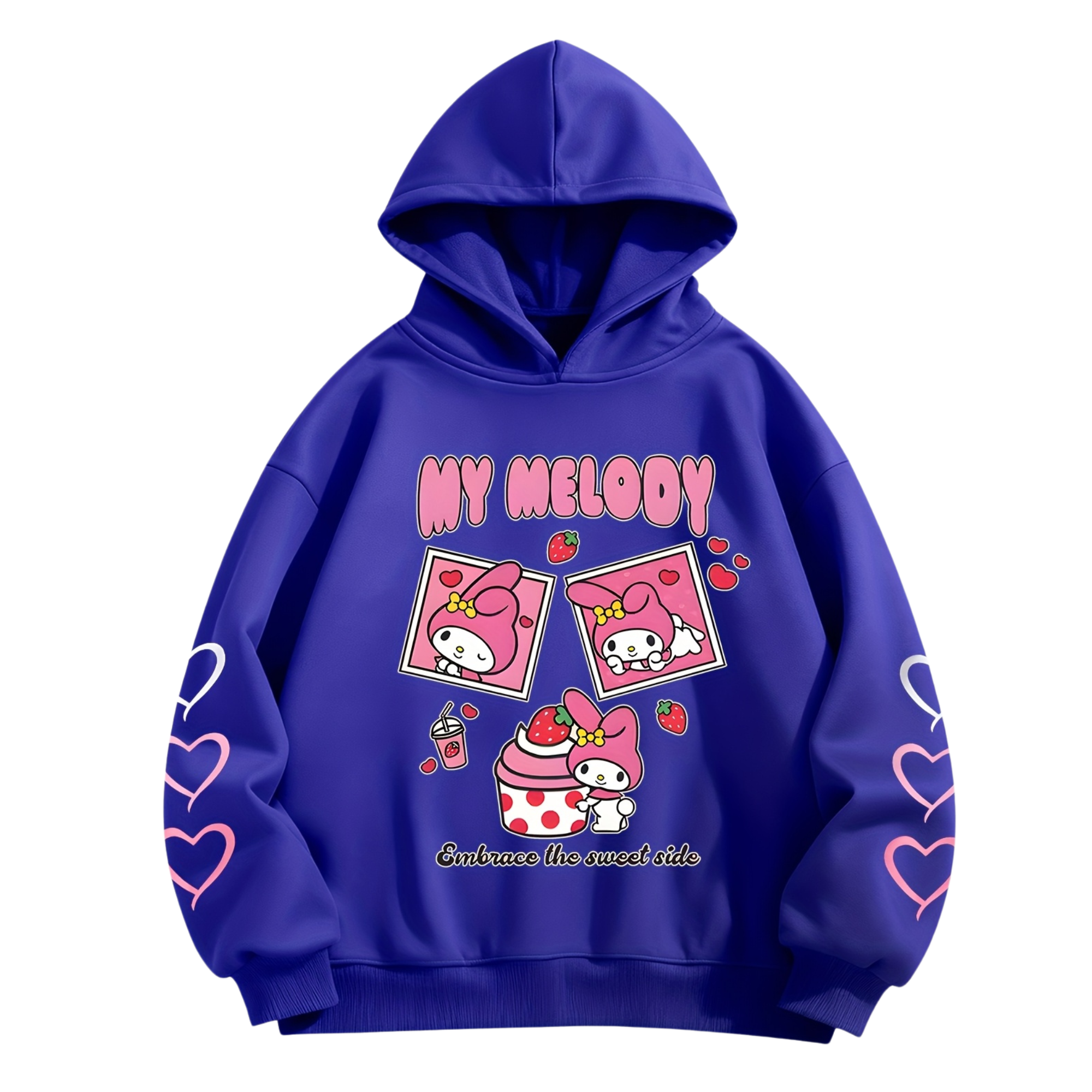 Melody Cartoon Print Hooded Sweatshirt For Girls Casual Wear