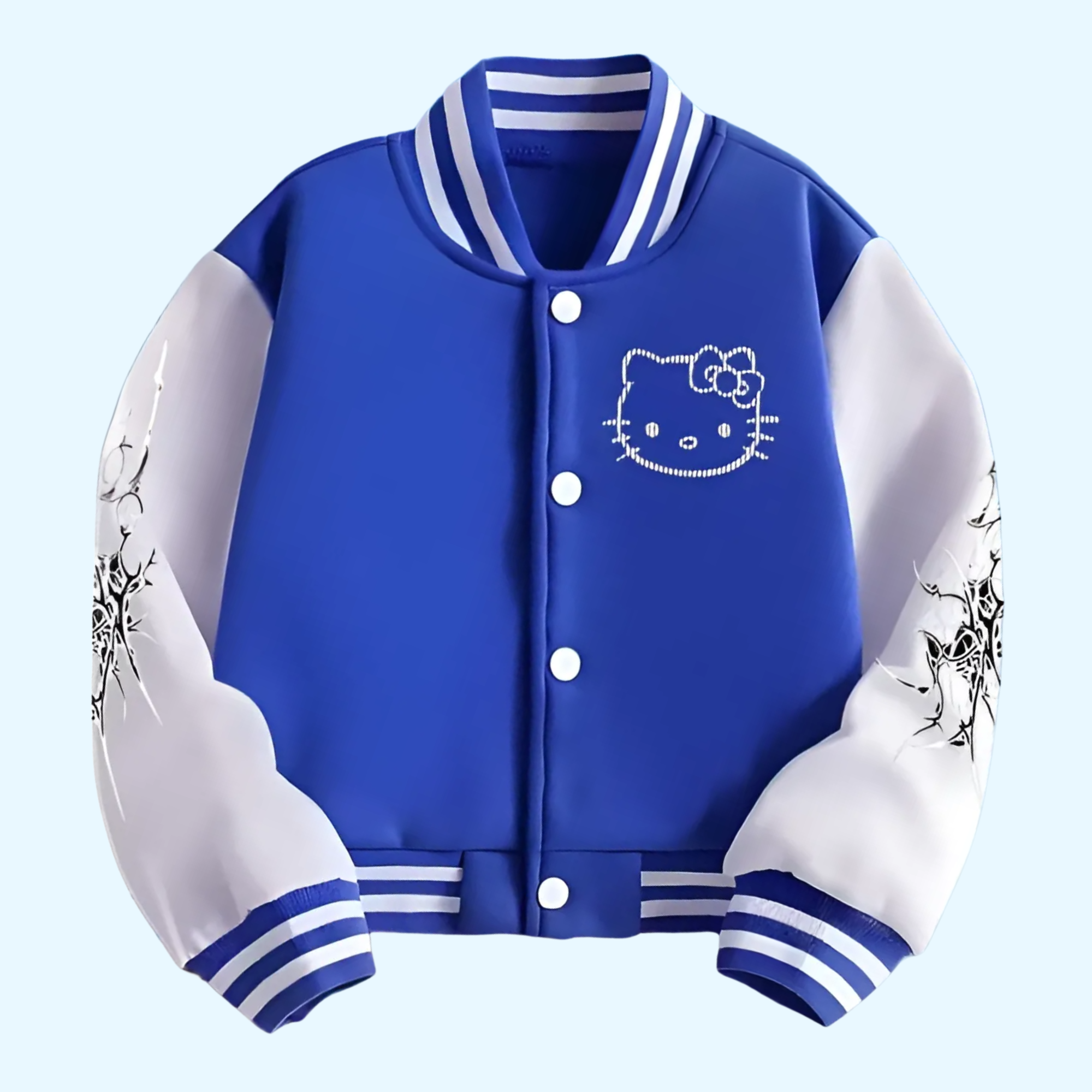 Hello Kitty Girl Baseball Jacket - Casual Sports Jacket, Autumn/Winter Style