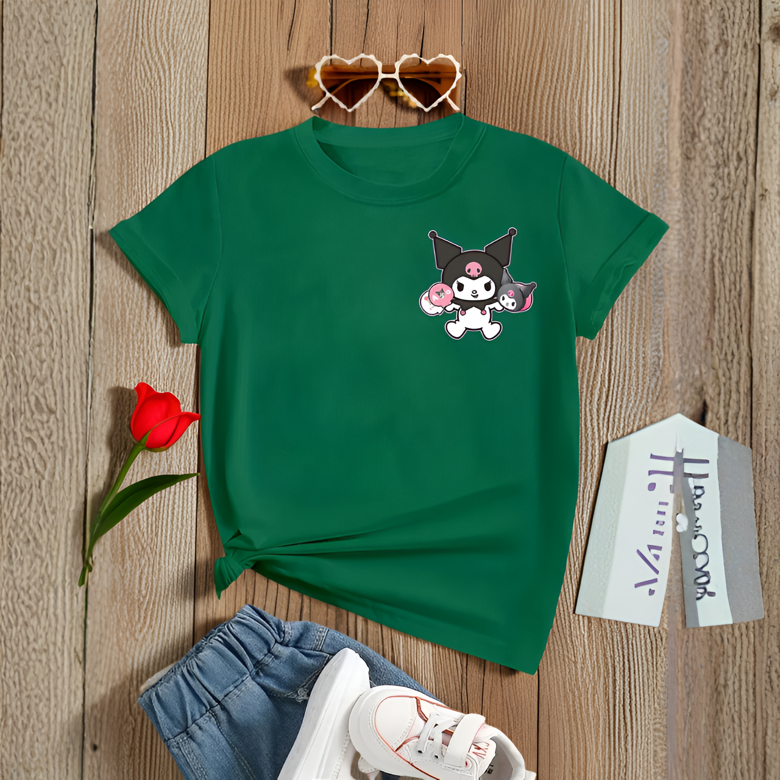 Kuromi Double Sided Printed Short Sleeve T Shirt