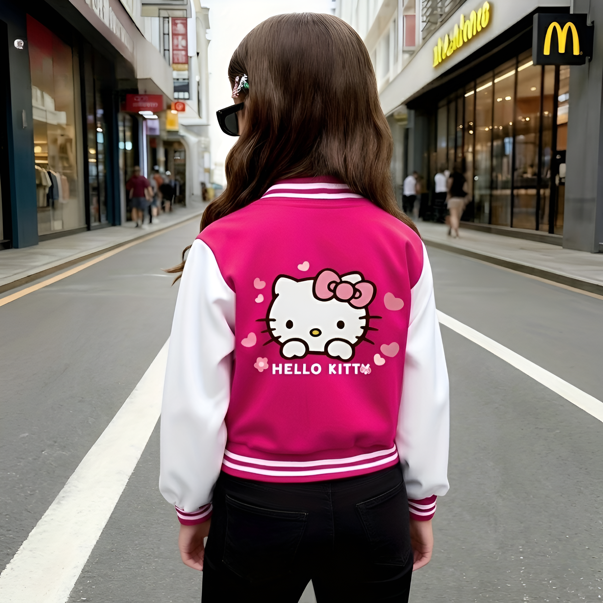 Hello Kitty Themed Lightweight Casual Jacket For Girls 