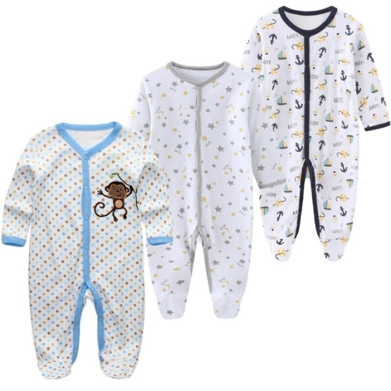 3Pcs Newborn Baby Jumpsuit Set-Children Cloth Shop