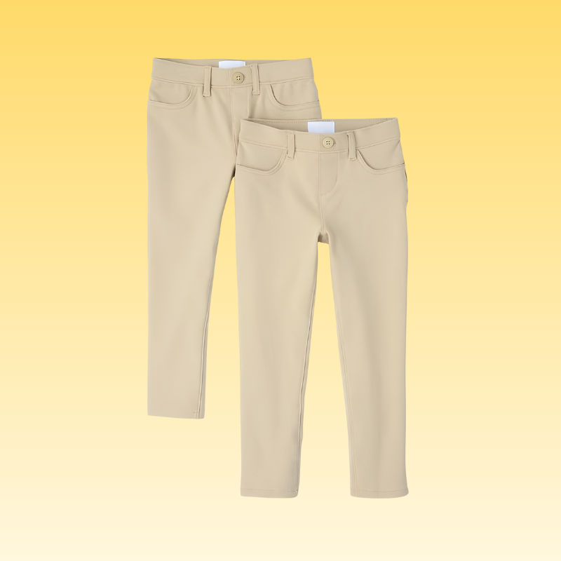 Pack Of 2 Girls Ponte Knit Pull On Jegging Pants