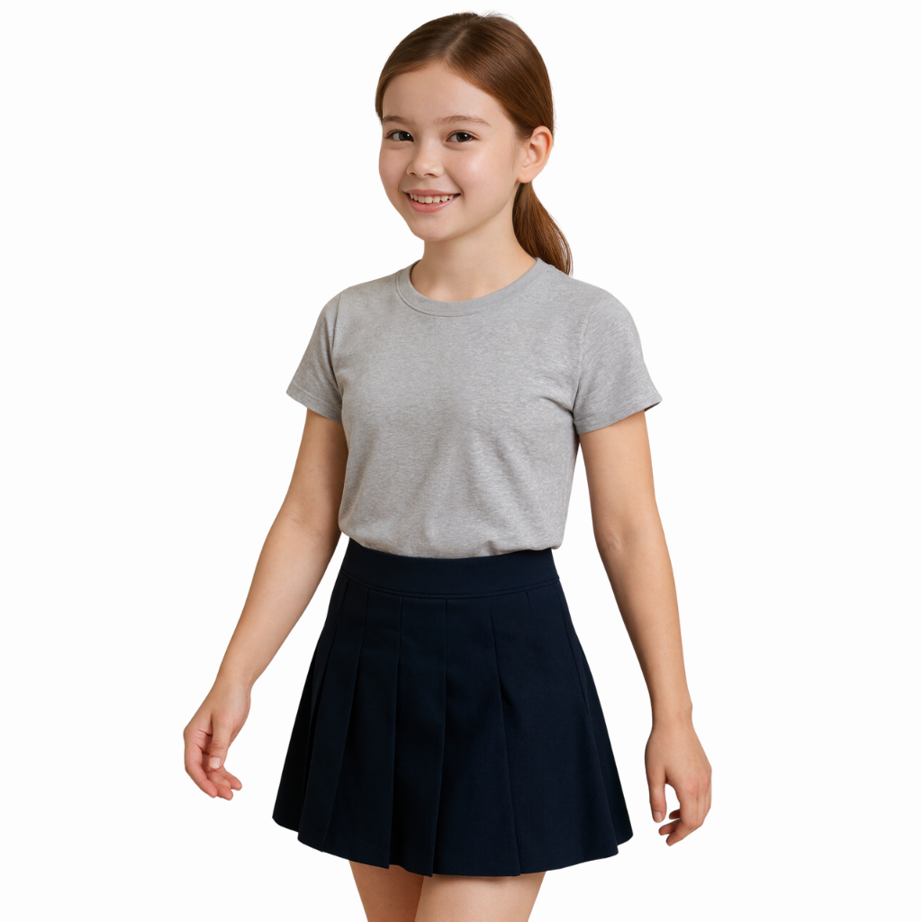 Girls Uniform Pleated Skort