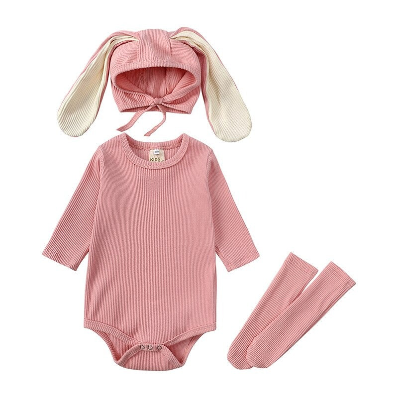 Long Sleeved Bunny Shaped Jumpsuit-Children Cloth Shop