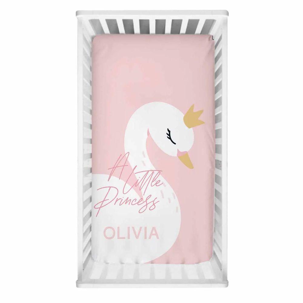 Custom Swan Crib Bedding-Children Cloth Shop