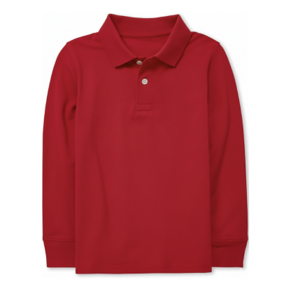 Boys Long Sleeve Pique Polo