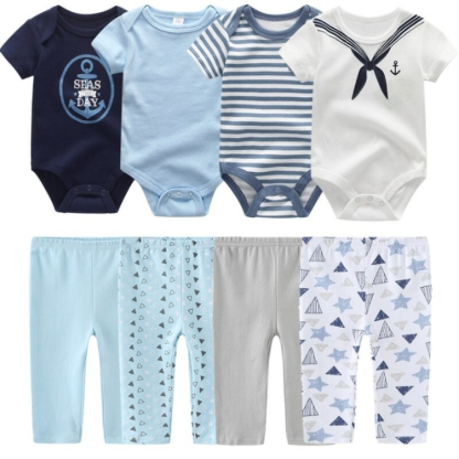 Infant Toddler 4Pcs Jumpsuits And Pants Set-Children Cloth Shop