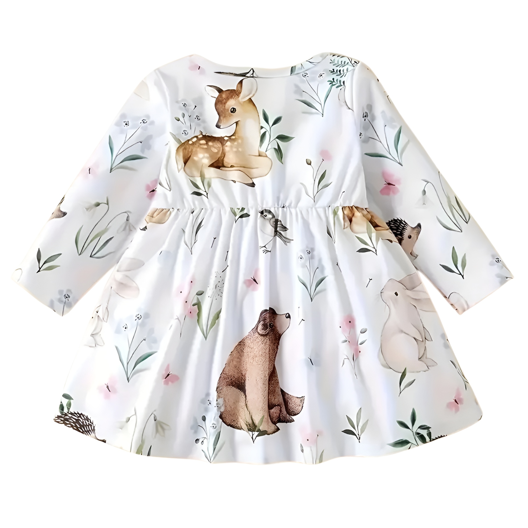 Girls Mid Length Long Sleeve Dress