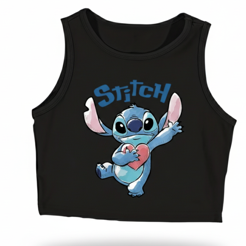 Cartoon Graphic Print Sleeveless Vest