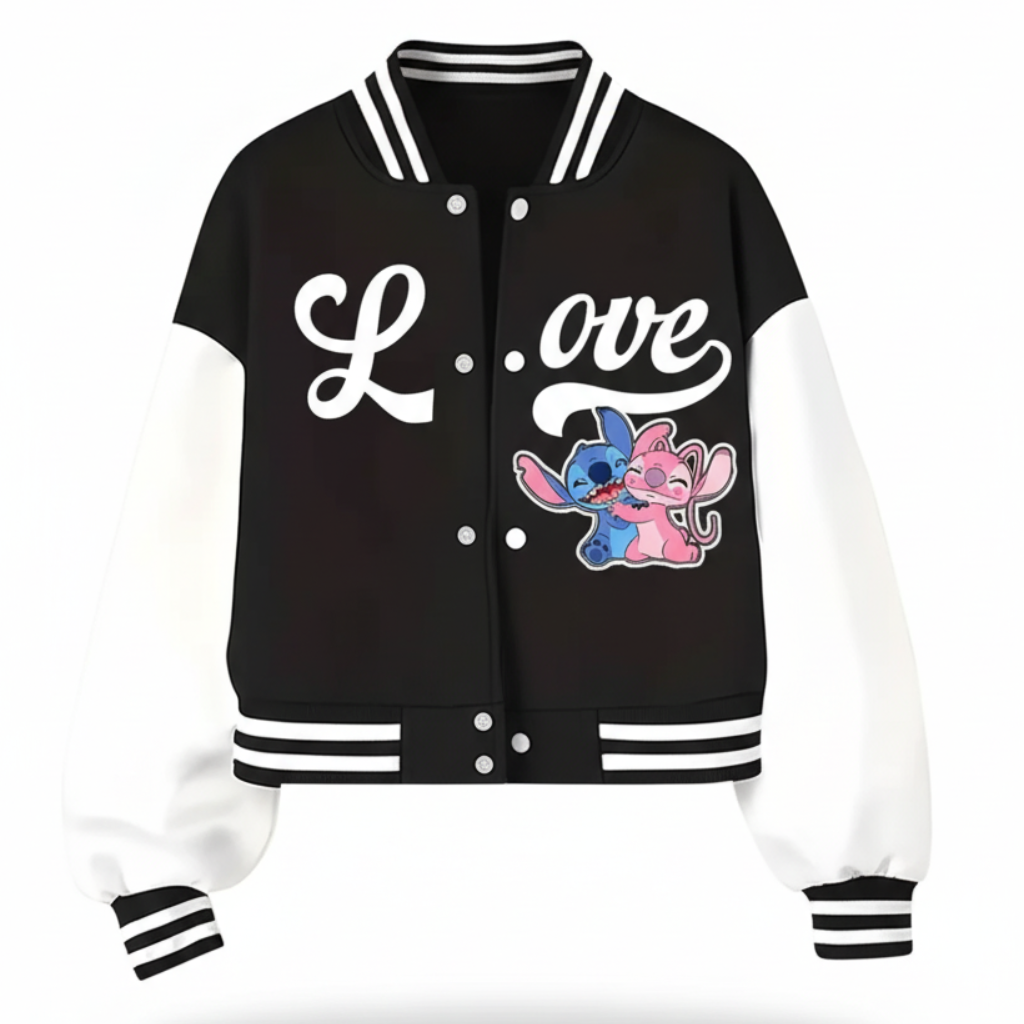 Two Tone Baseball Jacket For Girls