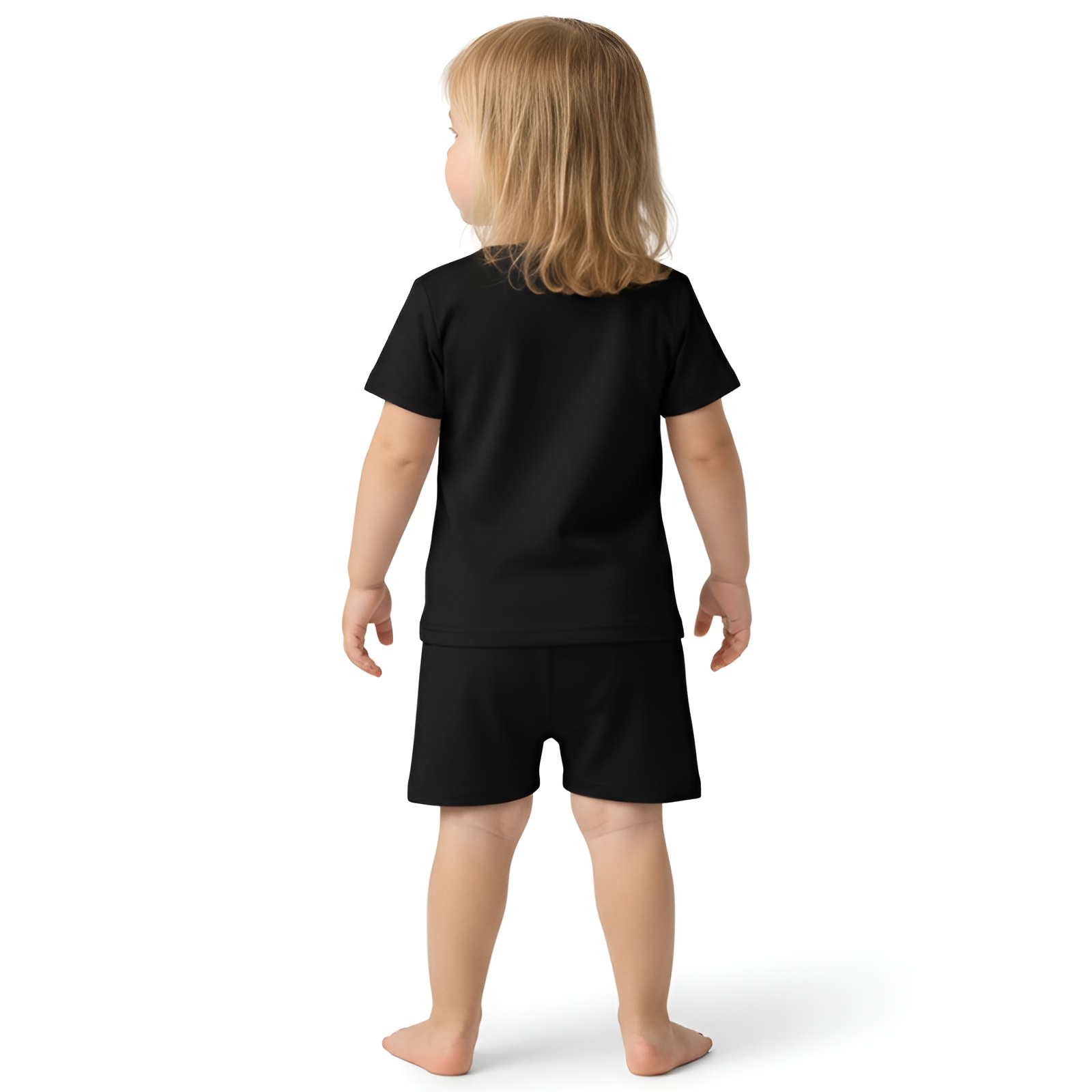 Boys and Girls Letter Print Short Sleeve Top and Shorts Two Piece Set