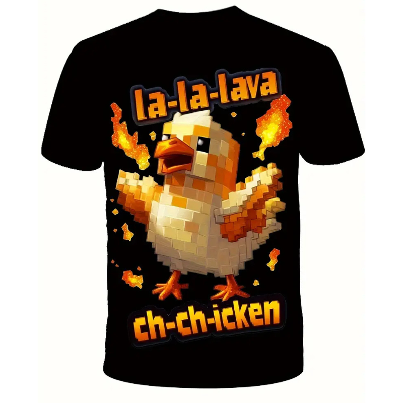 3D Cartoon Printed T Shirt For Boys