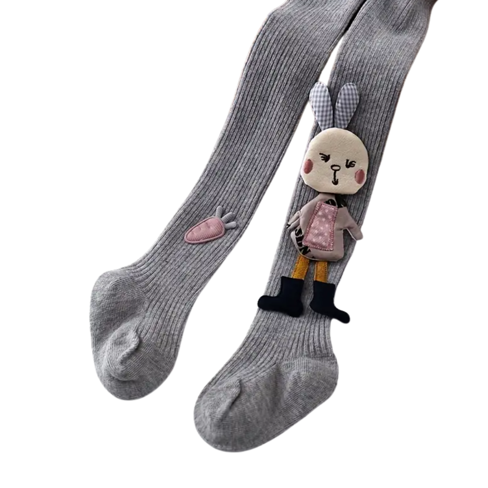 Baby Toddler Footed Socks With Rabbit Carrot Design For Girls And Boys