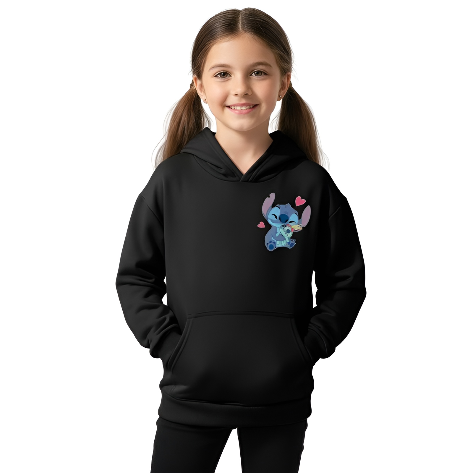 Stitch Double Sided Printing Hoodies for Girls and Boys