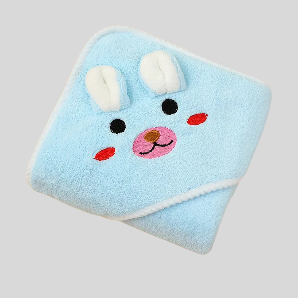 Animal Pattern Hooded Baby Bathrobe