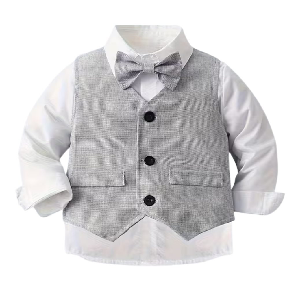 Three Piece Suit With Shirt Vest And Trousers Set