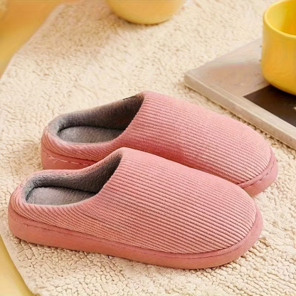 Striped Slip On Slippers For Kids With Soft Fabric