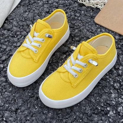 Casual Canvas Lace Up Sneakers For Kids