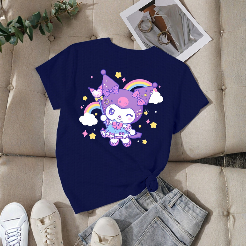 Kuromi Printed Short Sleeve T Shirt