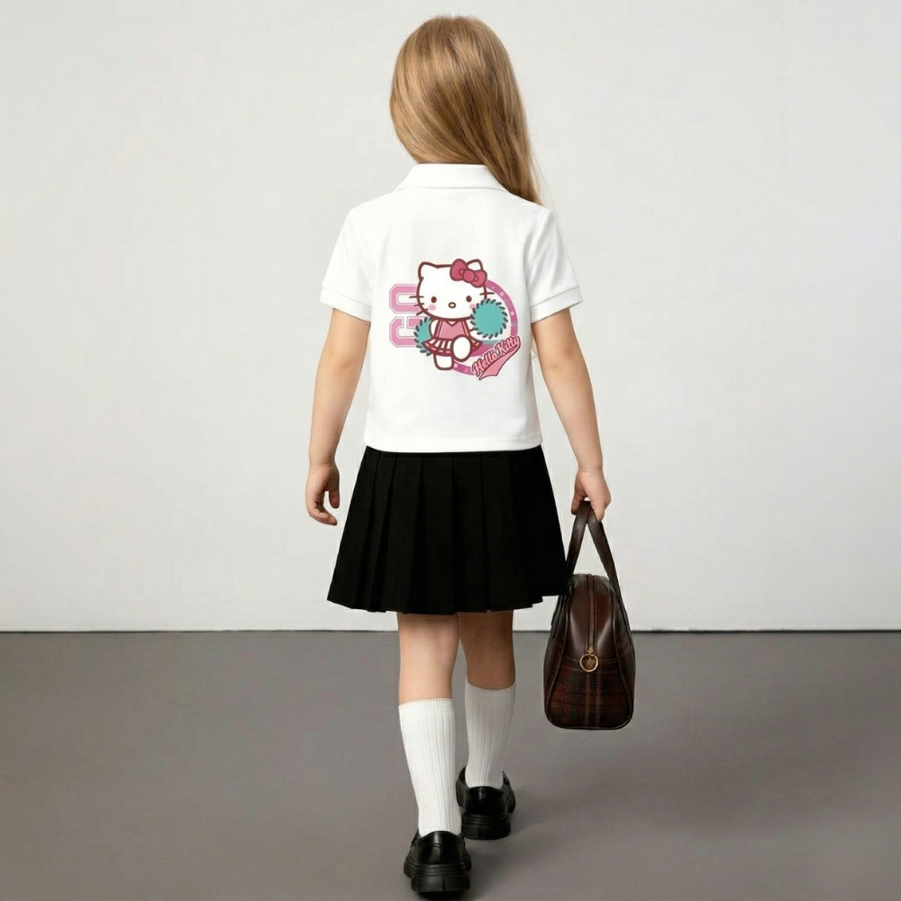 Authorized Sanrio Hello Kitty Girls' Casual Sports Polo Shirt